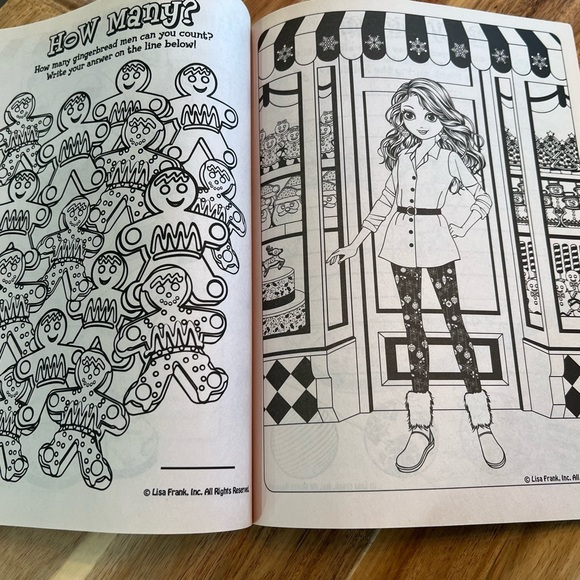 Lisa Frank Winter Wonderland Coloring Book - Picture 4 of 5